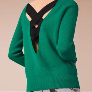 Maje cross back wool blend sweater